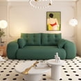 thumbnail image 2 of TICOZE 78.7 Inch Multi-Functional Foldable Sofa Bed, 3-in-1 Green Teddy Fabric Foam-Filled Sleeper Sofa for Living Room, Guest Bed, and Playroom, 2 of 12