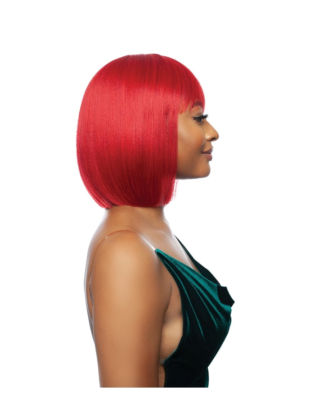 Mane Concept Brown Sugar Human Hair Blend Full Wig - BS1301 RIHANNA BOB 01 (RED)