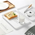 thumbnail image 4 of Oiur Serving Tray All-purpose Washable Plastic Rectangle Breakfast Fruit Bread Food Dish for Gifts, 4 of 8