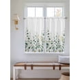 thumbnail image 2 of Spring Floral Living Room Curtains 2 Panel, White Daisy Watercolor Leaves Pastoral Cafe Window Treatment, Farmhouse Bedroom Bathroom Kitchen Curtains Drapes 104"x45", 2 of 6