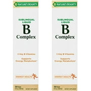 Nature's Bounty Vitamin B Complex sublingual Liquid, 2 Oz (Pack of 2)
