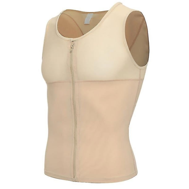 Para hombre adelgazante moldeador de cuerpo camisas de compresión de ginecomastia Control de barriga fajas cintura pecho Abs chaleco delgado corsé masculino