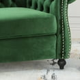 thumbnail image 4 of Galilea Chesterfield Velvet Club Chair, Emerald, 4 of 8