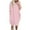 Pink, variant on ICHUANYI Womens Fashion Pocket Loose Dress Crew Neck Casual Plus Size Long Dresses Fall Winter Clothing 2023