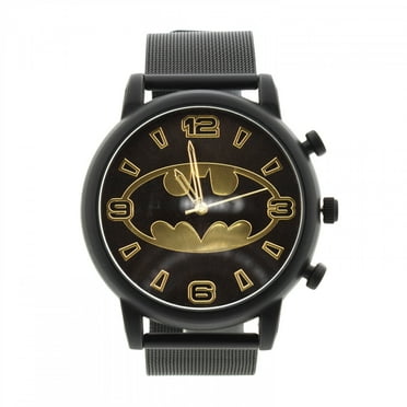 Batman Logo Black and Gold Analog Watch