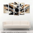 thumbnail image 3 of Cuadro decorativo Cuadros Abigail Rinoceronte a la carga minimalista moderno elegante 5 piezas, 3 of 5