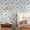 Colorful2, variant on Blue birds with floral branches wallpaper.Elegant botanical aesthetic style.suitable for indoor wall or cabinet surface peel and stick wallpaper.