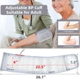 thumbnail image 4 of Brazalete de presión arterial extragrande Alcarefam, 22-54 cm (9-21 pulgadas), compatible con monitor de presión arterial Omron, repuesto extragrande para brazo grande de adulto, con 6 conectores, 4 of 5