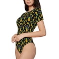 thumbnail image 2 of Naloa Pineapple Women's Short-Sleeved Onesie, One-Piece Swimsuit for Parties, dates, clubs - Medium, 2 of 9