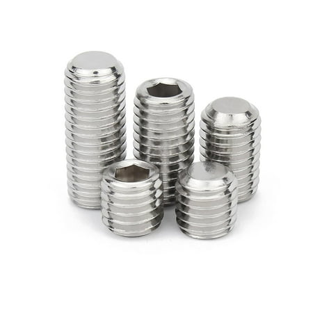 

LHX Fine Thread M4 M5 M6 M8 M10 M12 DIN913 304 Stainless 12.9 Grade Steel Allen Hex Hexagon Socket Flat Grub Headless Bolt Set Screw (Color : Stainless Steel_5pcs M10x1x8)-0810