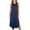 Navy, variant on Horkkom Sleep Shirts for Women Sleeveless Solid Color Crew Neck Nightgowns Comfy Soft Night Dress, S-2XL