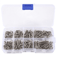 thumbnail image 2 of 200Pcs M3 Stainless Steel Flat Screws Kits High Strength Self-Tapping Assortment Set For Wood Furniture, 2 of 3