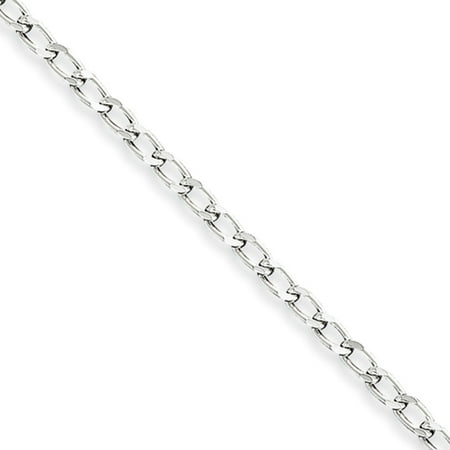 2.8mm, Sterling Silver Open Solid Link Chain Necklace, 18