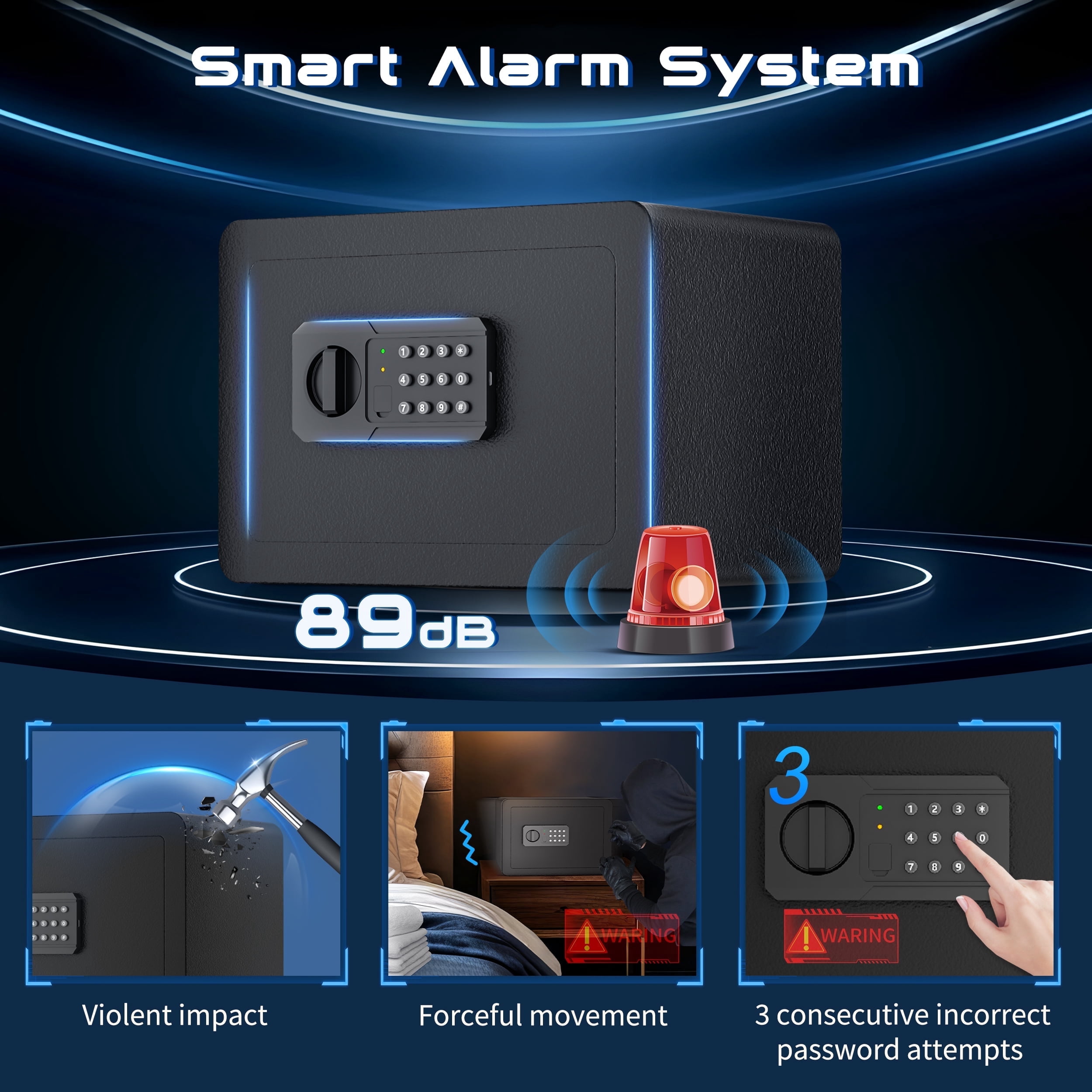 Safe Box 0.7 Cu. Ft Security Home Safe Money Safe