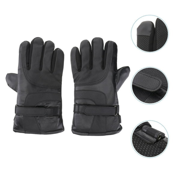 CIMAXIC Warm Winter Gloves Heating Warmer Black 1 Pair Waterproof Immediate Heating