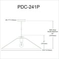 thumbnail image 2 of Dainolite PDC-241P-AGB-MB 24 in. Prudence 1 Light Incandescent Pendant, Aged Brass & Matte Black, 2 of 3