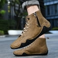 thumbnail image 2 of Dakaela Men's Suede Chukka Boots Lightweight Barefoot Walking Shoes High Top Slip on Hiking Sneakers, 2 of 8