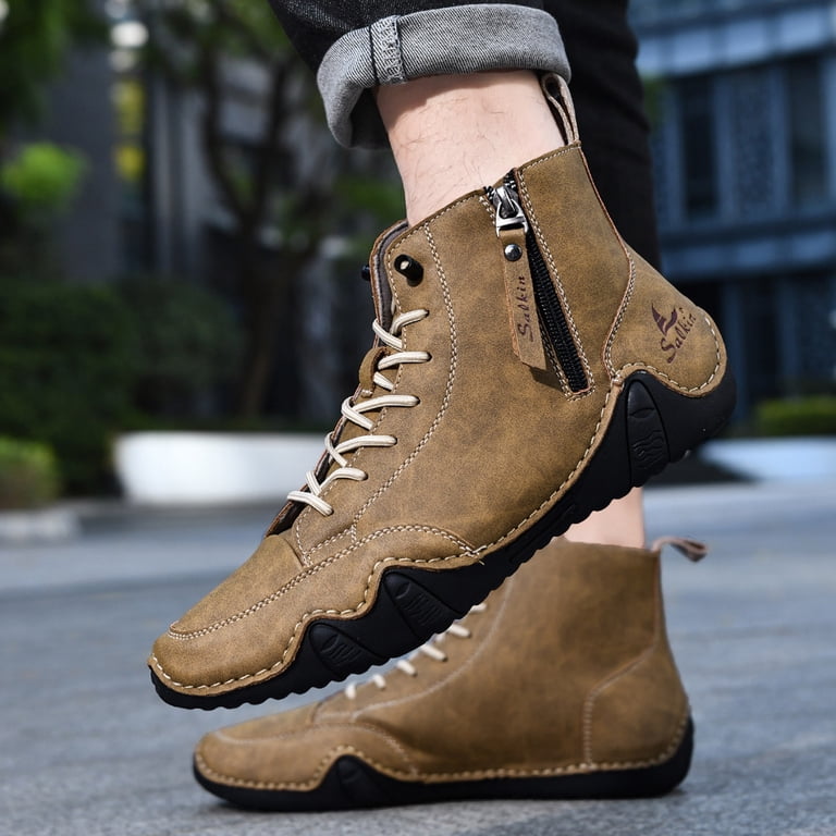 70s Suede Work‎ Boots Mens Tan/Sand Retro 70s MOD Style Real Suede Desert Boots | eBay main image 4