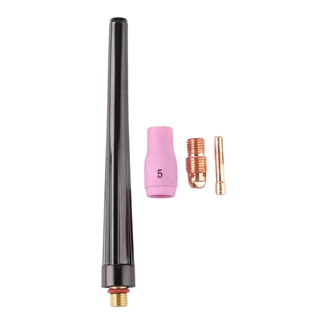 Juego de 4 accesorios para soplete de soldadura TIG, cerámica con lente de gas de alúmina para WP 17 18 26 Cola boquilla de soplete de soldadura