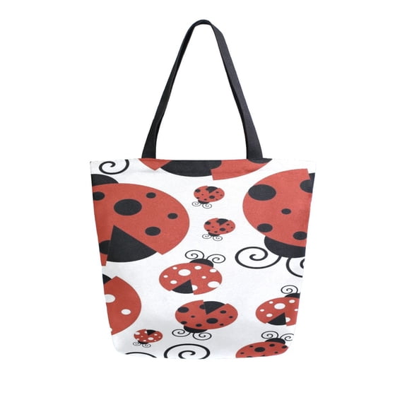 DIXRUYEE Tote Bag Women Weekender Travel Bag Shoulder Handbag Whimsical Ladybugs Carnival Printed