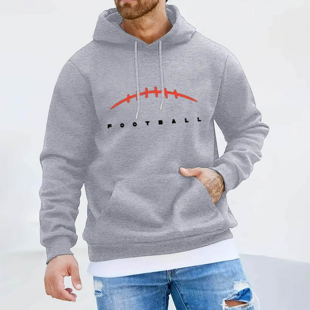 WILLBEST Sudaderas Navideñas Male Rugby Print Sweatshirt Long Sleeve Hooded Sweatshirt Chica