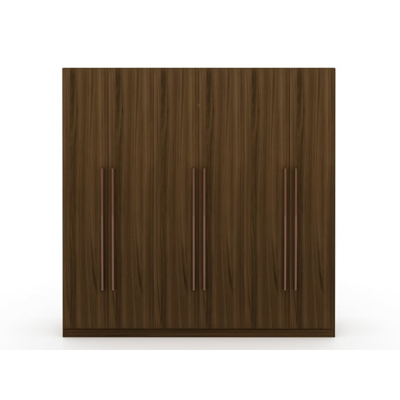 Manhattan Comfort Gramercy Modern Freestanding Wardrobe Armoire Closet in Brown 107GMC5