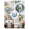 thumbnail image 3 of Navy Blue Floral Cloth Napkins Set of 8 Reusable Dinner Napkins, Spring Flowers Butterflies Watercolor Cocktail Napkin Washable Table Napkins for Wedding/Holiday Party/Baby Shower 20"x20", 3 of 7