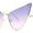 Gold - Purple Pink, variant on Retro Funky Bohemian Elongated Metal Rim Cat Eye Sunglasses Gold - Green Brown