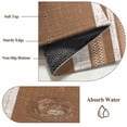 thumbnail image 4 of Vintage Dark Brown Striped Area Rug 5x7 Washable Rug Non Slip Farmhouse Modern Stripes Boho Large Area Rug Soft Stainresistant Indoor Floor Carpet for Living Room Bedroom Office Dining Room Nursery, 4 of 9