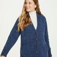 thumbnail image 3 of Ladies V-Neck Irish Wool Cardigan Made By Aran Woollen Mills, 3 of 4