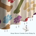 thumbnail image 6 of Paw Prints and Bones Shower Curtain 84"x72" ,Bathroom Decorative Shower Curtains Set with 12 Hooks,Modern Waterproof Washable Shower Curtain, 6 of 6