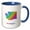 Blue/White, variant on 3drose, Washington State Map - Rainbow Sketch Design, 11oz Magic Transforming Mug