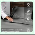 thumbnail image 3 of CoolBamboo Twin Sheets - Dark Grey 3 Piece Set | Silky Soft & Lightweight | Breathable & Moisture Wicking | Temperature Regulating | 15" Deep Pocket, 3 of 3