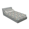 thumbnail image 2 of Ambesonne Geometric Fitted Sheet & Pillow Sham Set, Folkloric Effect Tile, Twin, Multicolor, 2 of 2
