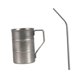 thumbnail image 5 of Taza de camping de acero inoxidable ligera y práctica, ideal para café o leche. gris con paja, 5 of 9