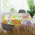 thumbnail image 6 of GZHJMY Easter Eggs Tablecloth, Rectangle Waterproof Washable Polyester Table Cover for Picnic Dinner Holiday Party Decor, 54 x 72 Inch, 6 of 7
