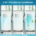 thumbnail image 5 of 8,000 BTU Portable Air Conditioner – 4-in-1 with Fan, Dehumidifier & Heater, Remote, 24H Timer, Window Kit Included, Cools Rooms up to 350 Sq.Ft, Bedroom, Living Room, Home Office, 5 of 6