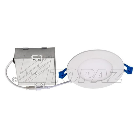 77230 9W LED Slim 4" Dimmable Recessed Ceiling Downlight, 4000K, White, Easy to Install, Energy Efficient LED Lighting