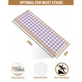 thumbnail image 4 of Purple Checkered Stair Treads for Wooden Steps Indoor Runner Rug Carpet, Farmhouse White Buffalo Plaid 10 Pieces Peel and Stick Staircase Step Treads Covers Washable Throw Door Mats, 30"x8", 4 of 6