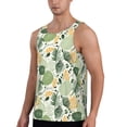 thumbnail image 2 of Pofeuu Hawaiian Style Print Men's Workout Tank Tops Sleeveless Muscle Gym Shirt Quick Dry-4X-Large, 2 of 7
