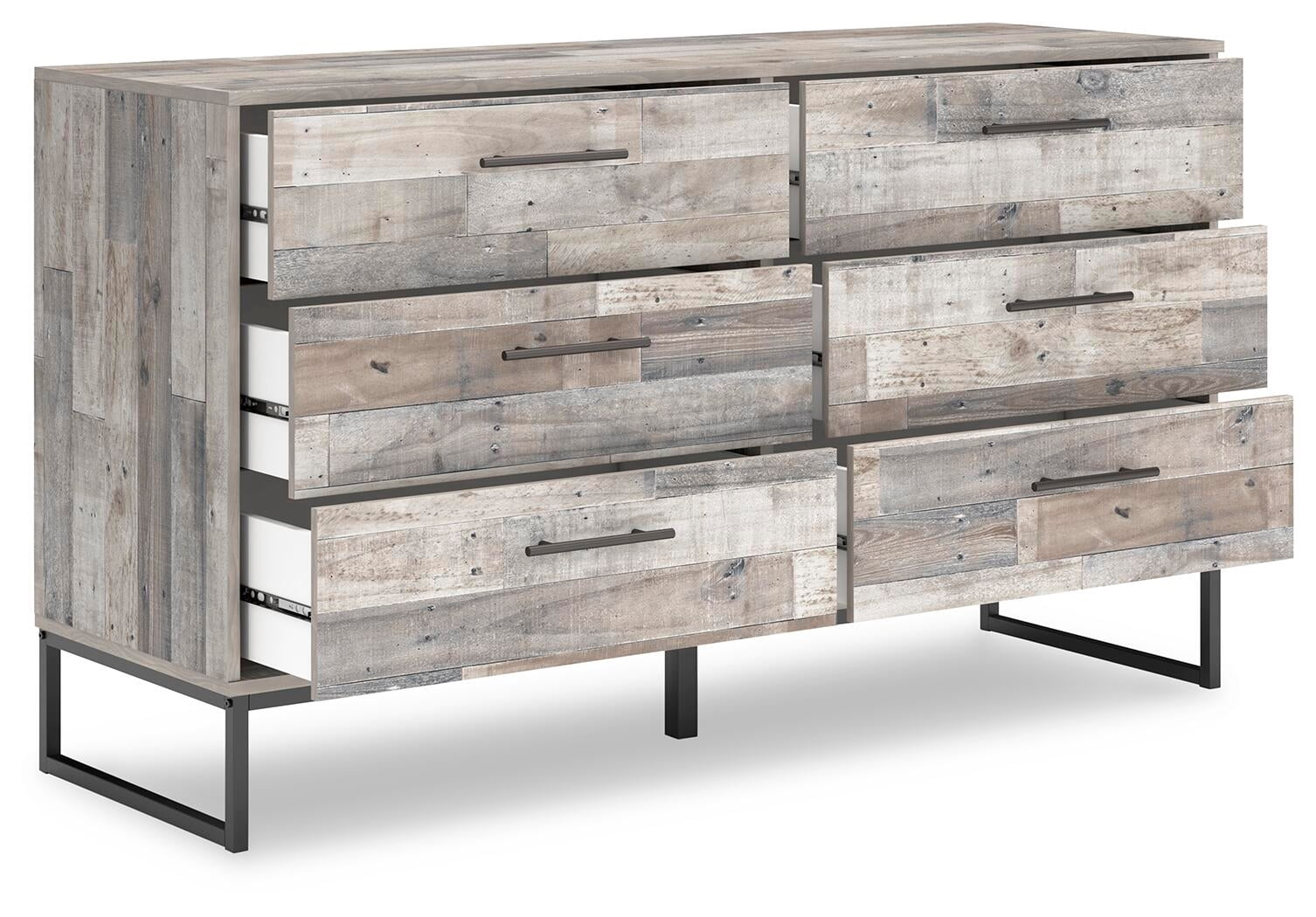 Signature Design by Ashley Casual Neilsville 6 Drawer Dresser, Whitewash