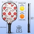 thumbnail image 3 of Pickleball Paddles Set,Pioneer Flower Floral Print Pattern Fiberglass Surface Pickleball Racket Set with 2 Indoor Outdoor Pickleball Balls and Pickleball Bag,Pickle-ball Equipment, 3 of 6