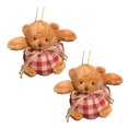 thumbnail image 2 of Dserfhy 2Pcs Mini Plaid Bear Ornaments Christmas Tree Hanging Decor Cute Bear Keychain Festive Xmas Stocking Stuffer Gifts, 2 of 8