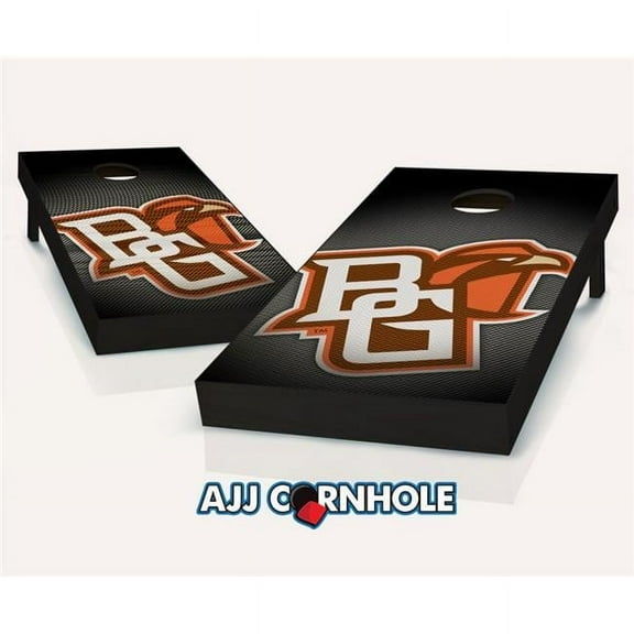 AJJCornhole 110-BGSUSlanted Bowling Green Falcons Slanted Theme Cornhole Set with Bags - 8 x 24 x 48 in.