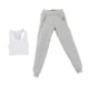 thumbnail image 5 of 2 chalecos y pantalones 1:12, ropa de muñeca hecha a mano, disfraz de ropa en miniatura para figuras de acción de 6 pulgadas, accesorio de vestir mode Gris Hugo Figura chaleco, 5 of 10