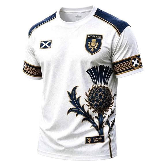 SJLDQY Mens 2026 Scotland Soccer Tshirts Short Sleeve International Football T-Shirts for Men Casual Crew Neck Scotland Flag Graphic Breathable Athletic Tops