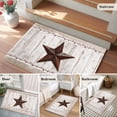thumbnail image 5 of Rectangle Rug 2x3ft Area Rug,Vintage Texas Star on Grey Wood Grain Area Rugs for Living Room Bedroom,Farm Wooden Planks Floor Mat Non-Slip Non-Shedding Carpet Indoor Accent Rugs, 5 of 9