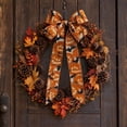 thumbnail image 2 of Orange Black Spiderweb Gift Wrapping Ribbon, Halloween Wired Edge Craft Ribbon for Fall Wreath DIY Decor, 141.73x2.48in, 2 of 6