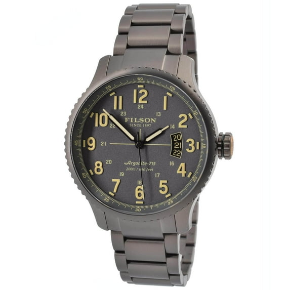Filson 10000304 Men's Mackinaw Field Gunmetal IP Steel Dive Watch