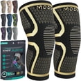 thumbnail image 1 of Rodillera de compresión Modvel para mujer y hombre, paquete de 2 rodilleras para correr y aliviar el dolor de rodilla, rodillera de compresión, rodillera deportiva para entrenamiento, alivio del dolor, 1 of 1